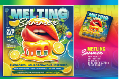 Melting Summer Flyer Template