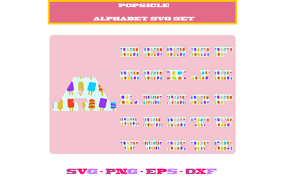 POPSICLE ALPHABET SVG SET SVG CUT FILE