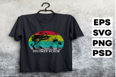 Summer Beach T-shirt Design