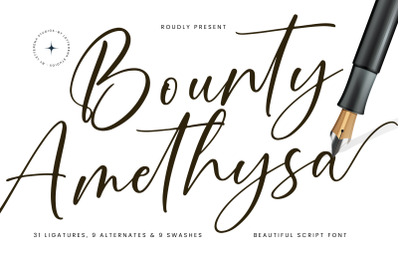 Bounty Amethysa - Beautiful Script Font