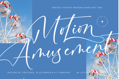 Motion Amusement - Modern Signature Font