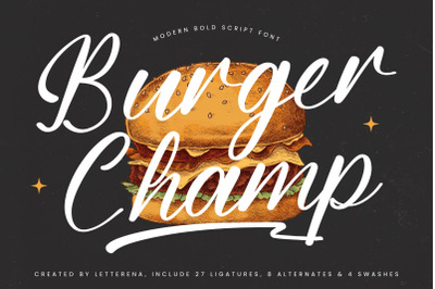 Burger Champ - Modern Bold Script