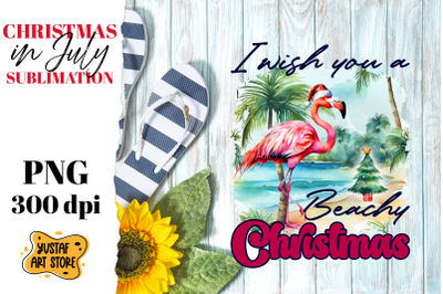 Christmas in July sublimation.Christmas Flamingo sublimation