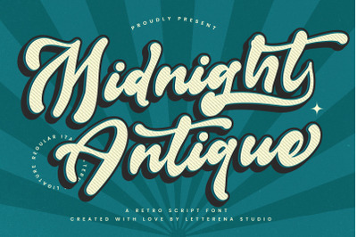 Midnight Antique - Retro Script Font