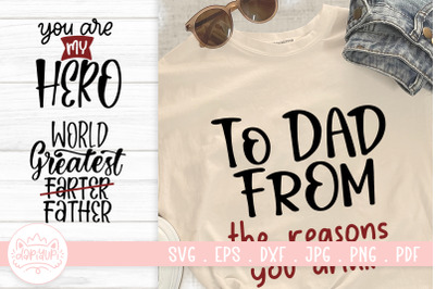 Fathers Day Quotes SVG Cut File