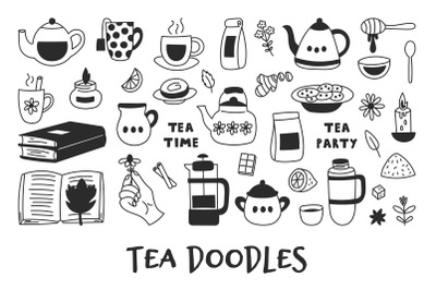 Tea Doodles PNG Clipart