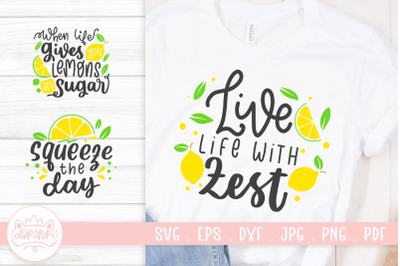 Lemon Quotes SVG Cut File