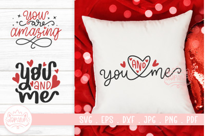 Happy Valentines Quotes SVG Cut File