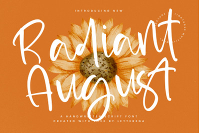 Radiant August - Handwritten Script Font