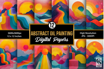 Abstract Oil Painting Digital Papers