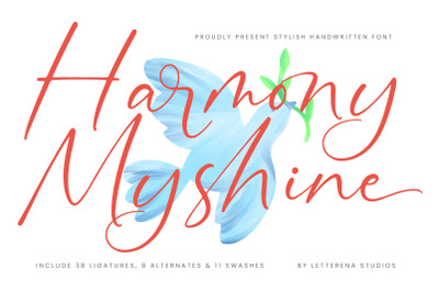 Harmony Myshine - Stylish Handwritten Font