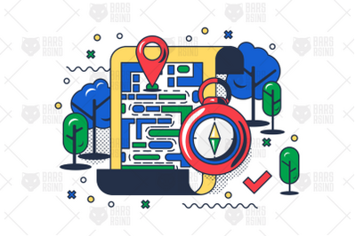 Map Pointer And Compass