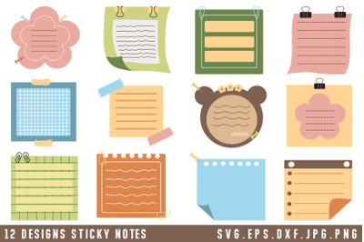 Cute Digital Sticky Notes Clipart&2C; Goodnotes Digital Sticker