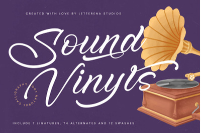 Sound Vinyls - Natural Calligraphy Font