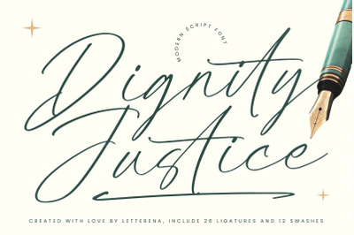 Dignity Justice - Modern Script Script