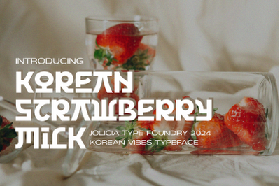 Korean Strawberry Milk | Korean style font