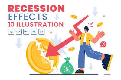 10 Recession Effects Illustration