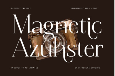 Magnetic Azuhster - Minimalist Serif Font