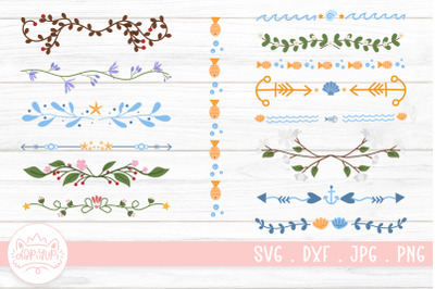 Cute Divider Border Clipart SVG Bundle