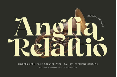 Angfia Relaftio - Modern Serif Font