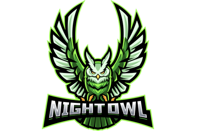 Night owl sport mascot logo design