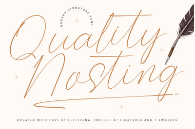 Quality Nosting - Modern Signature Font