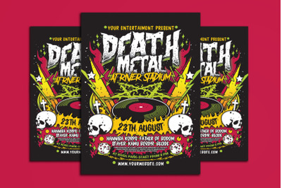 Death Metal Music Poster Flyer