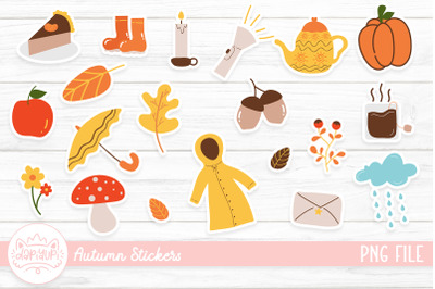 Autumn Sticker Set | Autumn Clipart Bundle