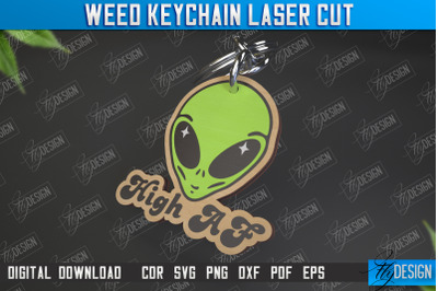 Weed Keychain | Weed Leaf Keyring | Cannabis Leaf | Herb Nerd | CNC