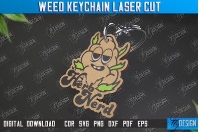 Weed Keychain | Weed Leaf Keyring | Cannabis Leaf | Herb Nerd | CNC