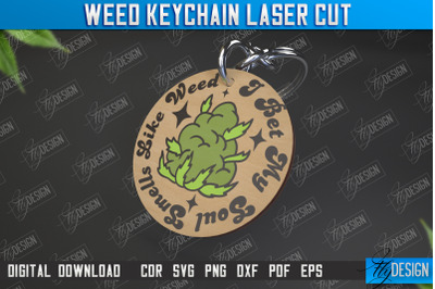 Weed Keychain | Weed Leaf Keyring | Cannabis Leaf | Herb Nerd | CNC