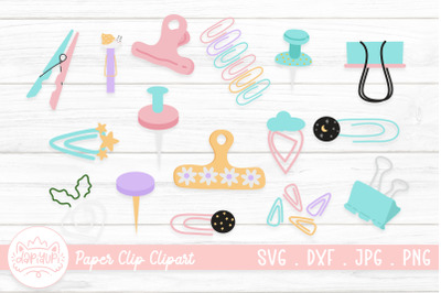 Paper Clip Clipart Bundle | Paper Clip Sticker