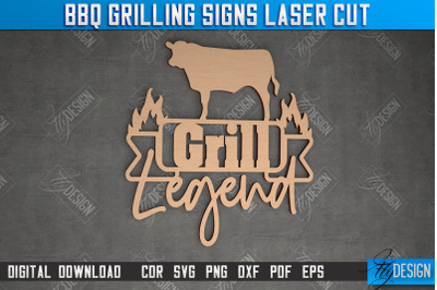 BBQ Grilling Sign | Patio Sign | Wall Signboard | Kitchen Dcor | CNC F