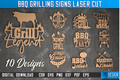 BBQ Grilling Sign | Patio Sign Bundle | Wall Signboard | Kitchen Dcor