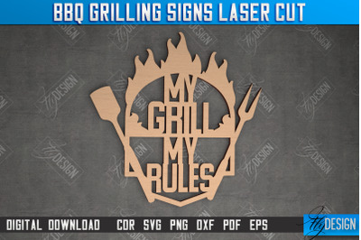 BBQ Grilling Sign | Patio Sign | Wall Signboard | Kitchen Dcor | CNC F