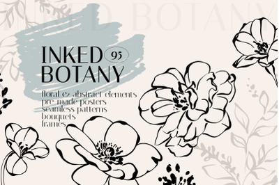 INKED BOTANY line art set