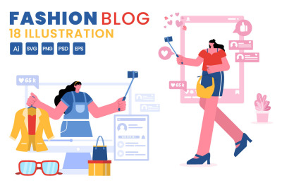 18 Fashion Blog Illustration