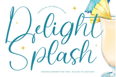 Delight Splash - Modern Handwritten Font