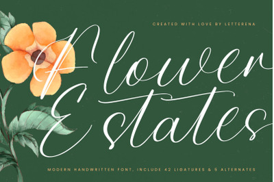 Flower Estates - Modern Handwritten Font