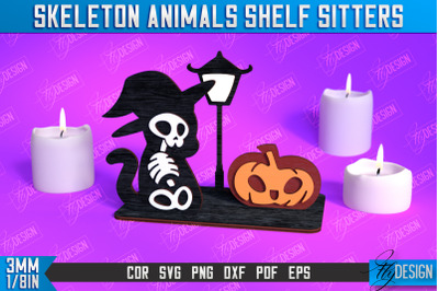 Skeleton Animals Shelf Sitters | Halloween Skeleton | Little Monsters