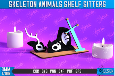 Skeleton Animals Shelf Sitters | Halloween Skeleton | Little Monsters