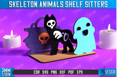 Skeleton Animals Shelf Sitters | Halloween Skeleton | Little Monsters