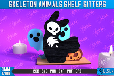 Skeleton Animals Shelf Sitters | Halloween Skeleton | Little Monsters