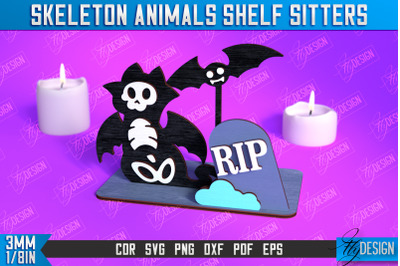 Skeleton Animals Shelf Sitters | Halloween Skeleton | Little Monsters