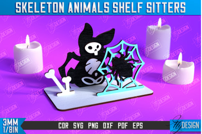 Skeleton Animals Shelf Sitters | Halloween Skeleton | Little Monsters