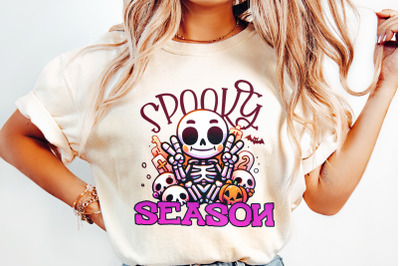 Spooky Season Png, Retro Halloween Png, Halloween Png, Skeleton Png, Spooky Png, Halloween T Shirt Png, Halloween Digital Design, Skeleton