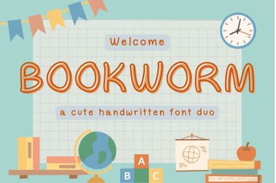 Bookworm | Cute Handwritten School Age Font