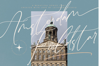 Amsterdam Fieldstar - Beautiful Script Font