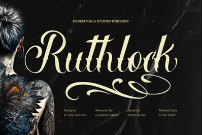 Ruthlock - Handwritten Script Tattoo Font