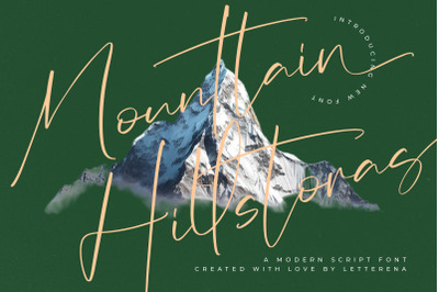 Mounttain Hillstoras - Modern Script Font